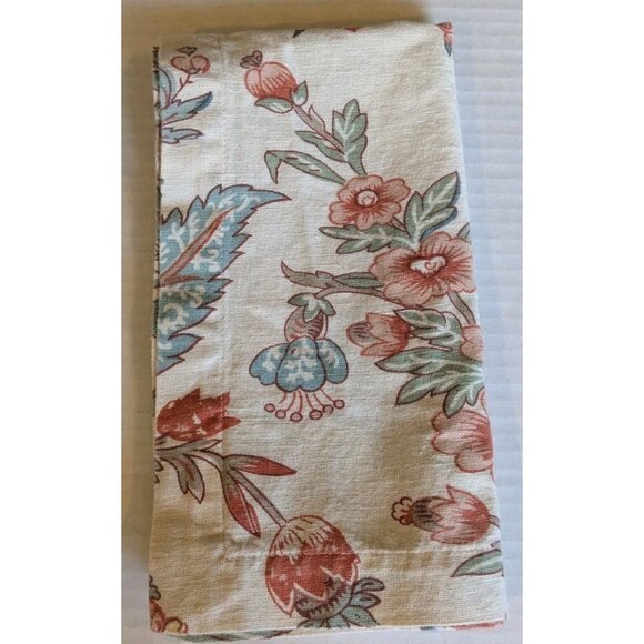 Pottery Barn Napkins Cotton Linen  Set Of 2 Paisley Floral Cloth Colorful 20x20 - Picture 5 of 9
